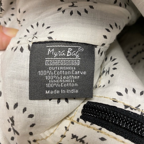 NWT Myra Bag Fringed Concealed-Carry Leather Bag in black and white. - Picture 11 of 14